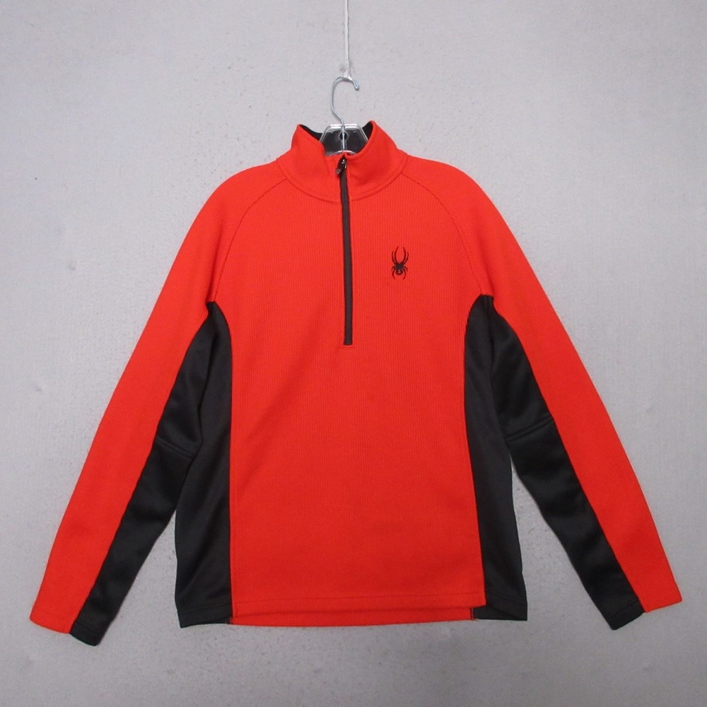 Spyder Core Sweater Men Medium 1/4 Zip Mock Neck Outdoor Hike Colorblock Comfort